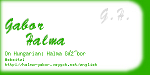 gabor halma business card